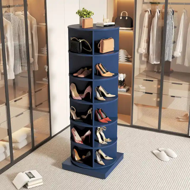 Modernes Design, um 360 Grad drehbarer Schuhschrank mit 6 Ebenen, einfach zu montieren