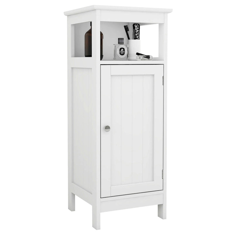 Freestanding Bathroom Single Door Cabinet with Adjustable Shelf and Space-Saving Design