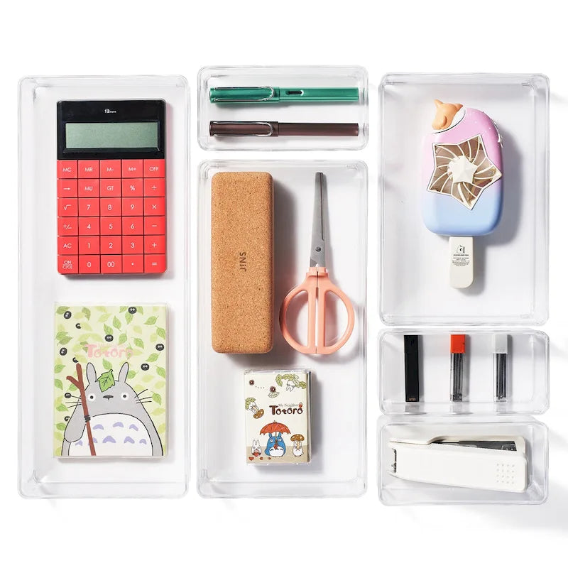 Ensemble de range-tiroirs transparents pour le rangement de la cuisine