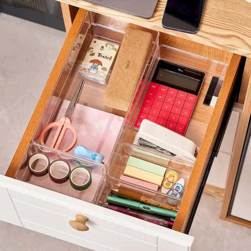 Ensemble de range-tiroirs transparents pour le rangement de la cuisine