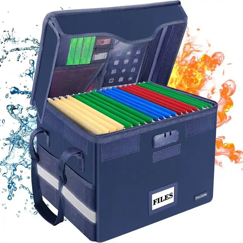 Boîte de rangement ignifuge et étanche pour documents avec serrure à combinaison