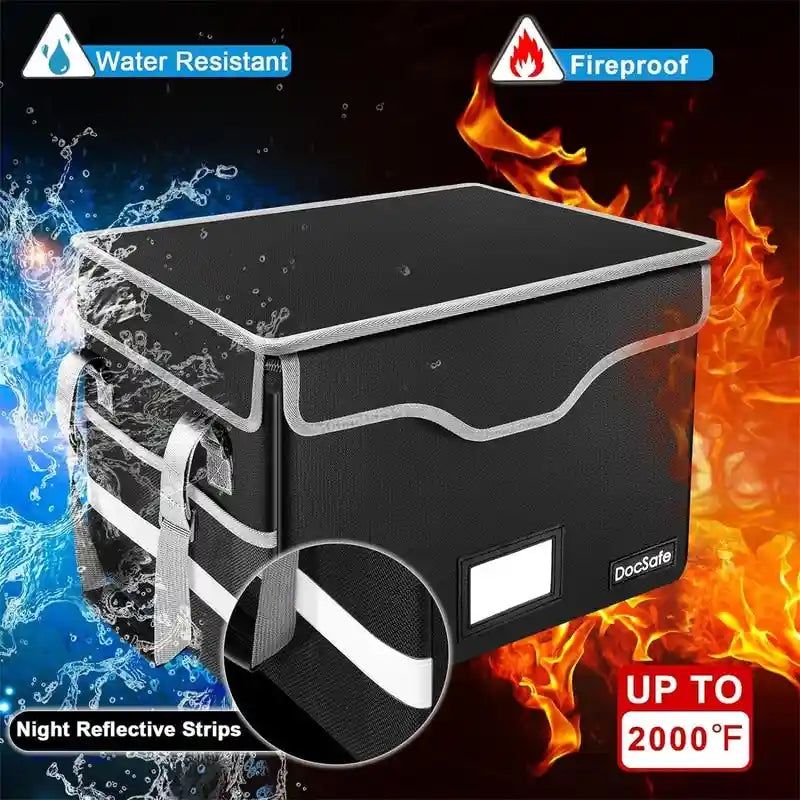 Feuer- und wasserdichte Dokumentenbox mit Zahlenschloss