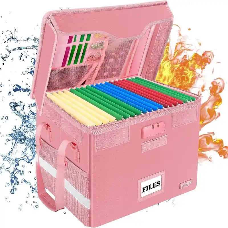 Feuer- und wasserdichte Dokumentenbox mit Zahlenschloss