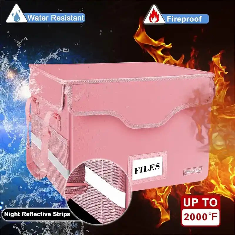 Feuer- und wasserdichte Dokumentenbox mit Zahlenschloss