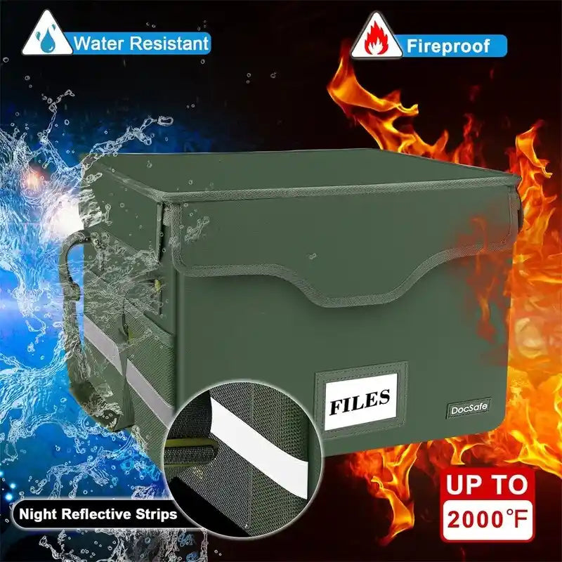 Feuer- und wasserdichte Dokumentenbox mit Zahlenschloss