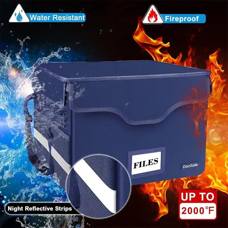 Feuer- und wasserdichte Dokumentenbox mit Zahlenschloss