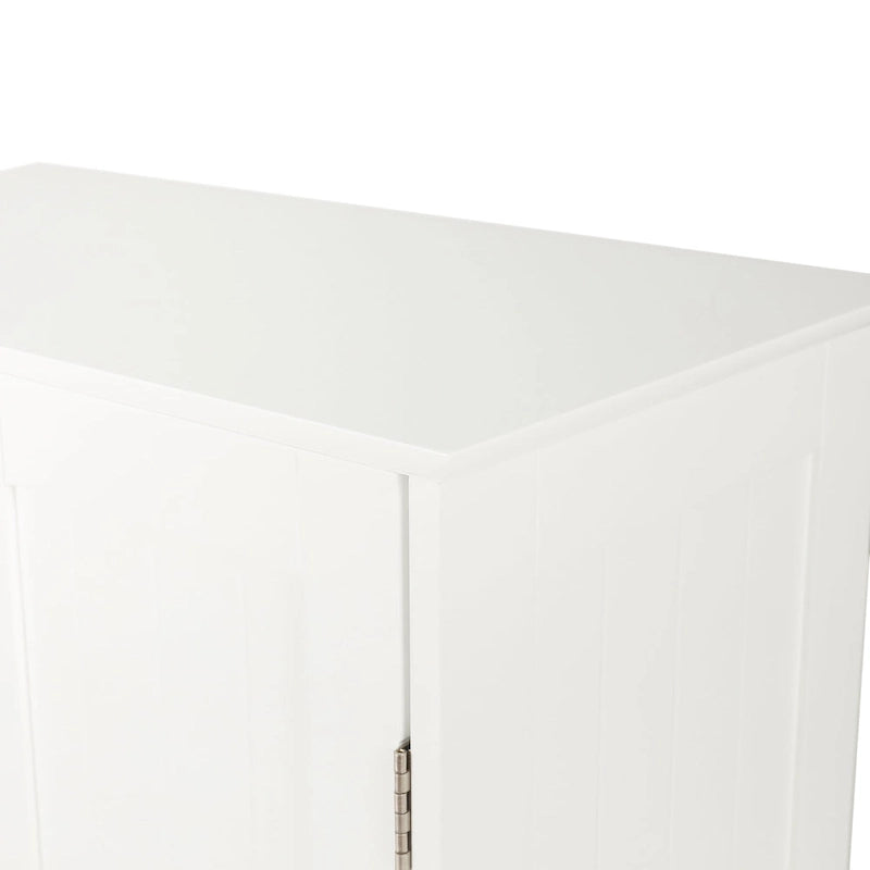 White Wood 4-Drawer 1-Door Bathroom Storage Cabinet - 32.68 H x 22.05 W x 11.81 D