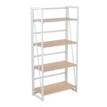 Librero contemporáneo Dakota de metal pintado y madera natural