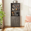 Meuble bar à café en bois au design de grange ajouré