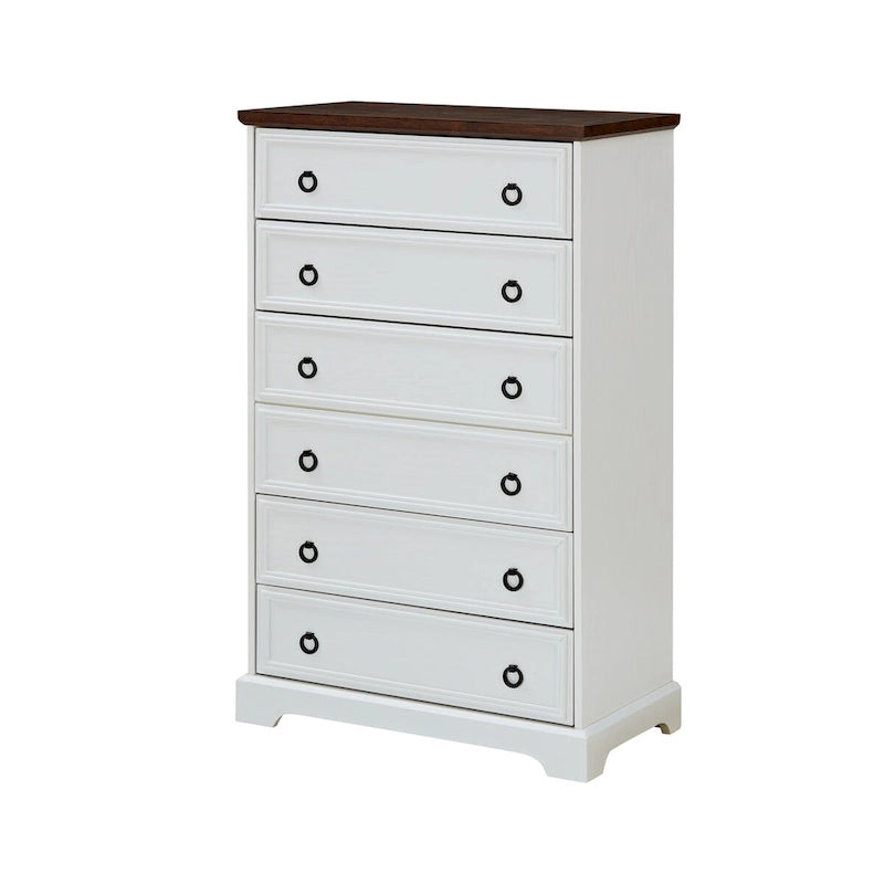 Moderner 6-Schubladen-Schrank mit breiten Auszügen und Kippschutz für das Schlafzimmer