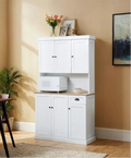 71 Buffet with Hutch,Modern Kitchen Pantry Storage Cabinet w/Drawer