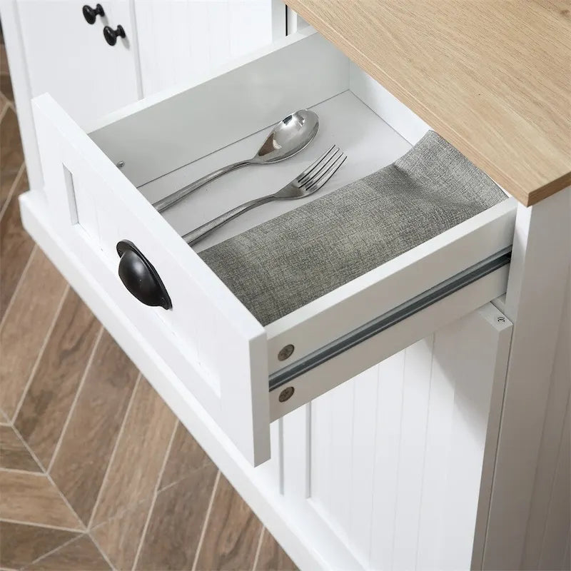 71 Buffet with Hutch,Modern Kitchen Pantry Storage Cabinet w/Drawer