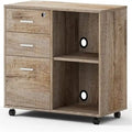 Aktenschrank aus Holz – 15.75D x 31.69W x 26.29H
