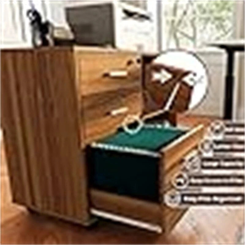 Aktenschrank aus Holz – 15.75D x 31.69W x 26.29H
