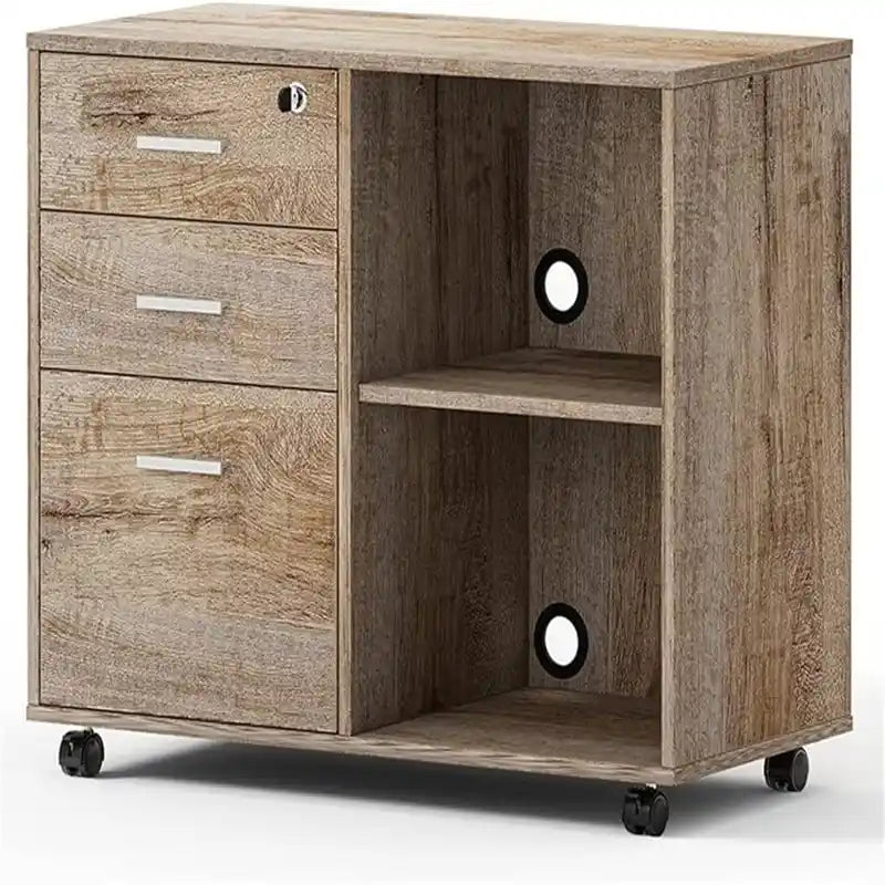 Aktenschrank aus Holz – 15.75D x 31.69W x 26.29H