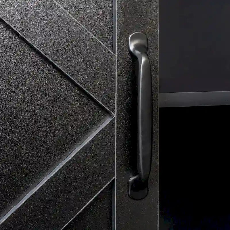 Meuble à 4 portes et 4 étagères ouvertes, buffet de rangement autoportant pour l'entrée