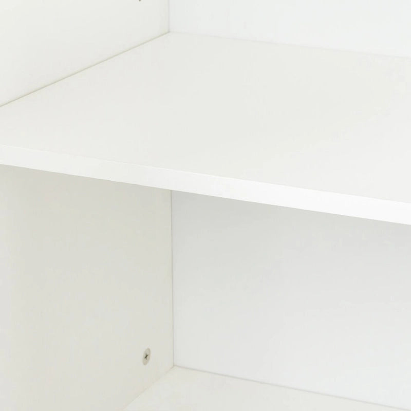 Meuble à 4 portes et 4 étagères ouvertes, buffet de rangement autoportant pour l'entrée