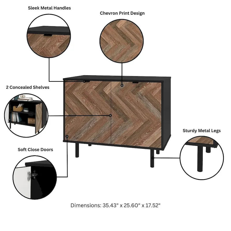 Comfort Mid-Century Modern Accent Cabinet