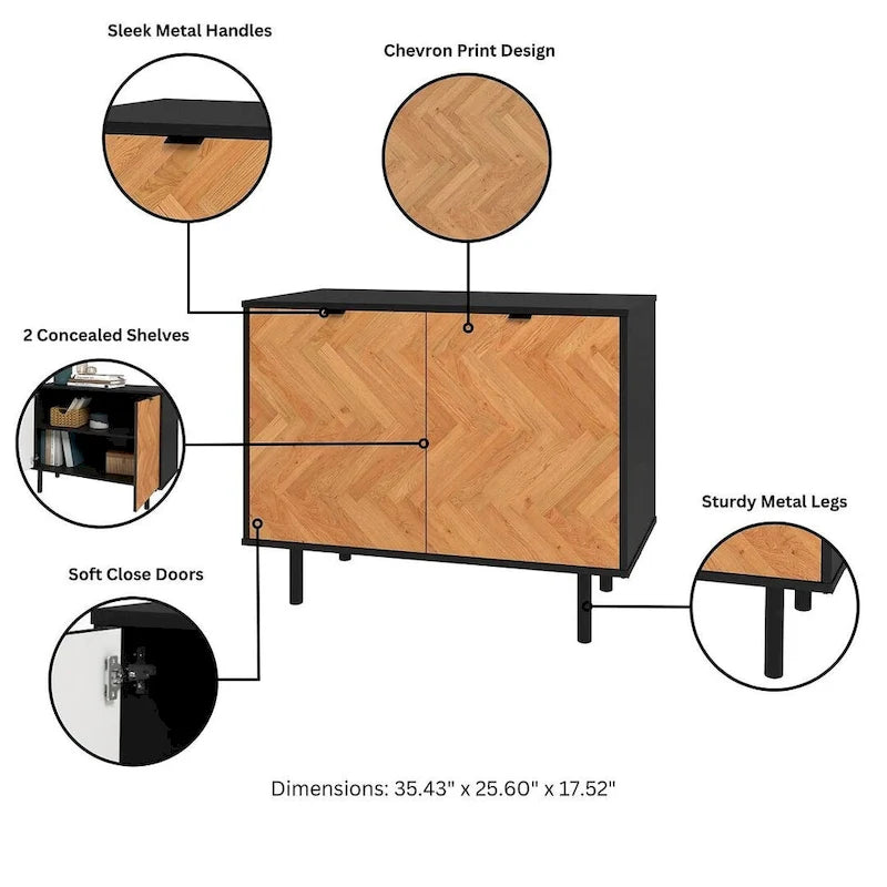 Comfort Mid-Century Modern Accent Cabinet