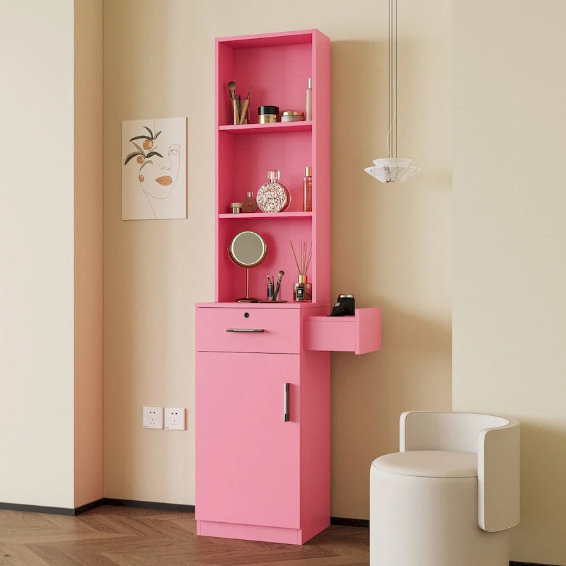 Multi-Layer Tall Storage Cabinet with Drawers and Shelves