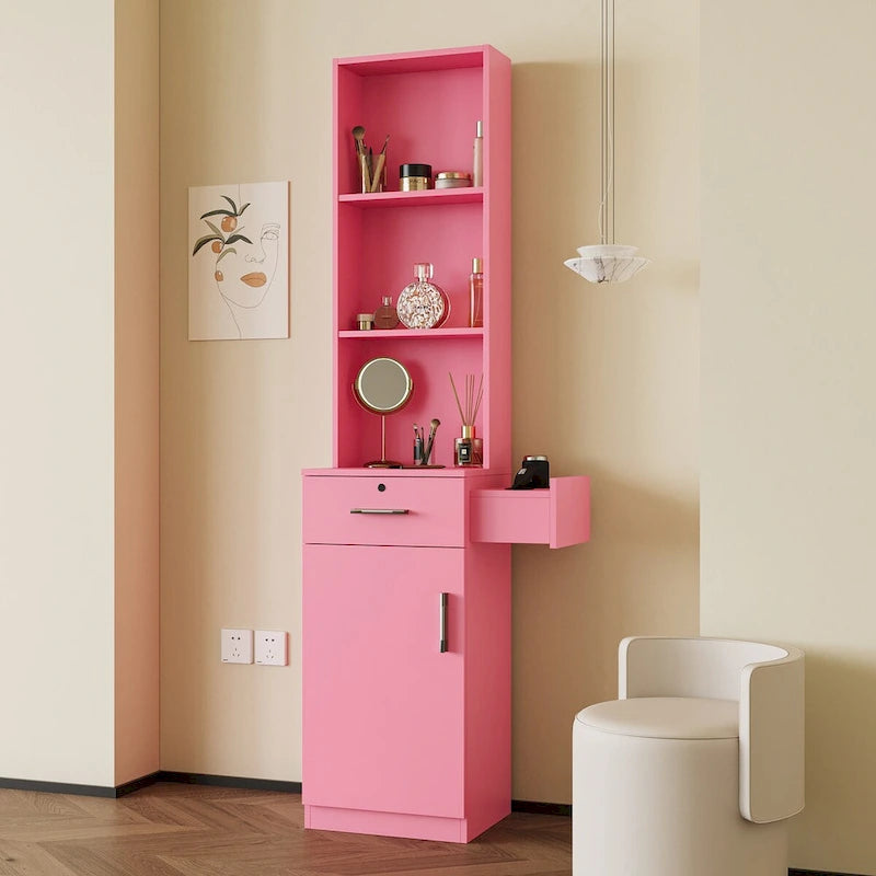 Multi-Layer Tall Storage Cabinet with Drawers and Shelves