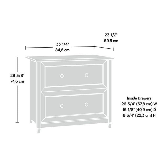 2-Drawer Lateral File Cabinet with Full Extension Slides
