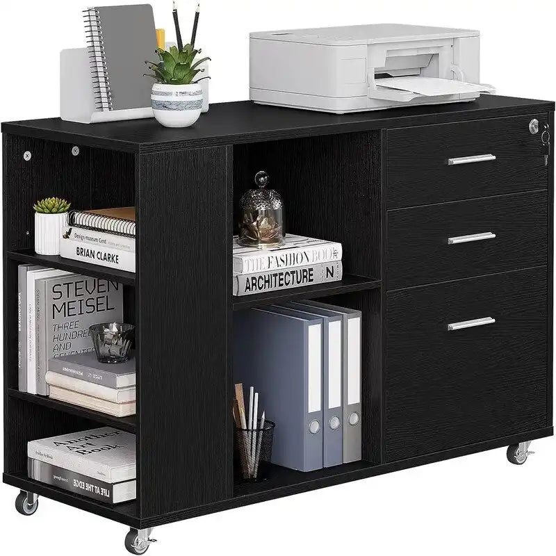Seitlicher Aktenschrank mit 3 Schubladen – 15.74D x 39.37W x 25.59H
