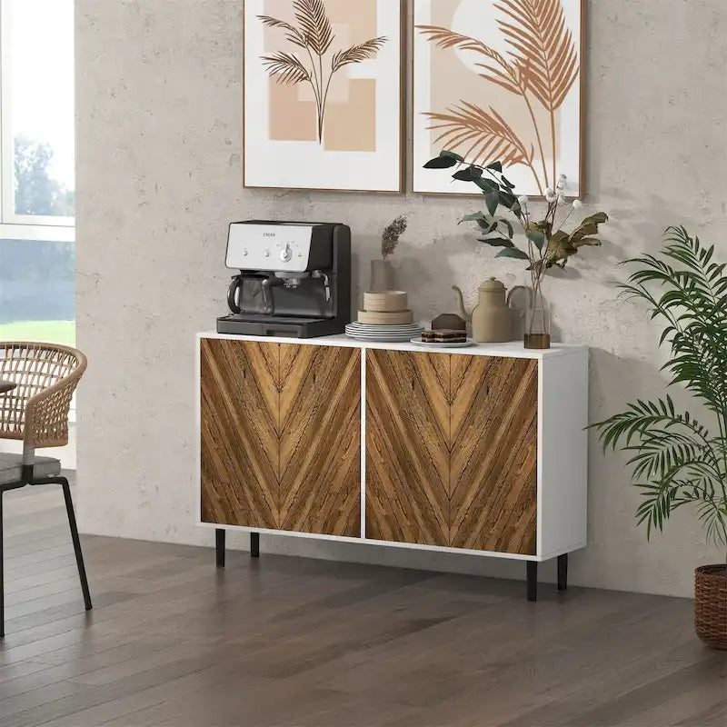Modern Kitchen Sideboard Buffet Cabinet with Ample Storage and Contemporary Design for Dining Room