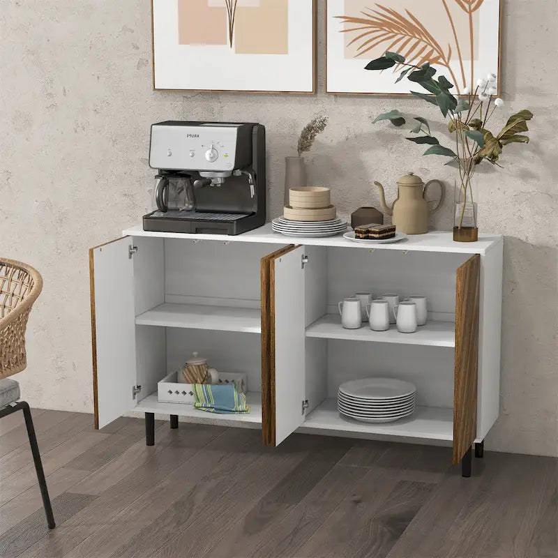 Modern Kitchen Sideboard Buffet Cabinet with Ample Storage and Contemporary Design for Dining Room