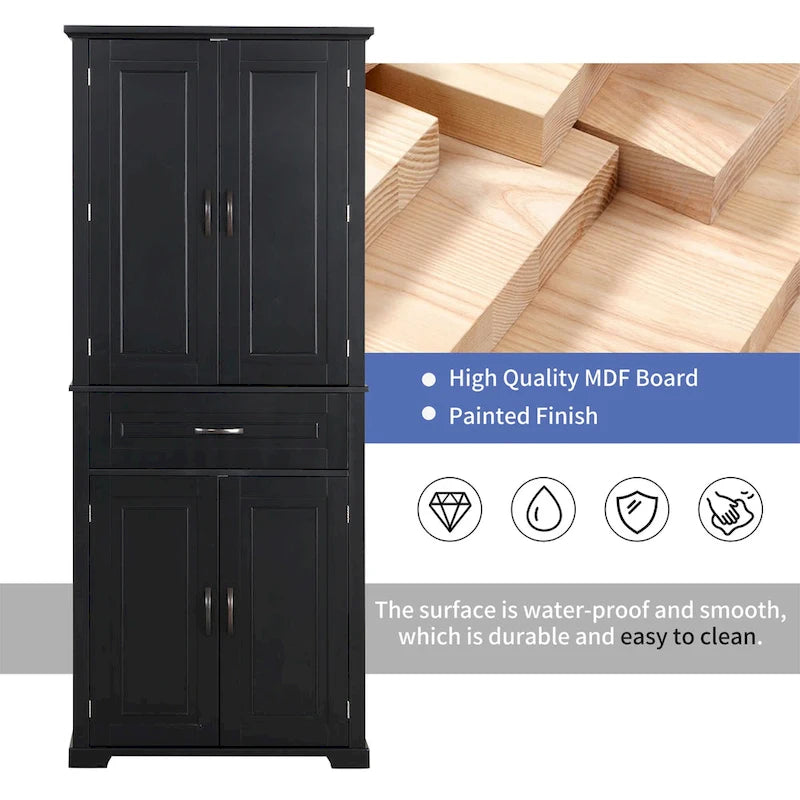 Armario de almacenamiento para baño con puertas y cajón