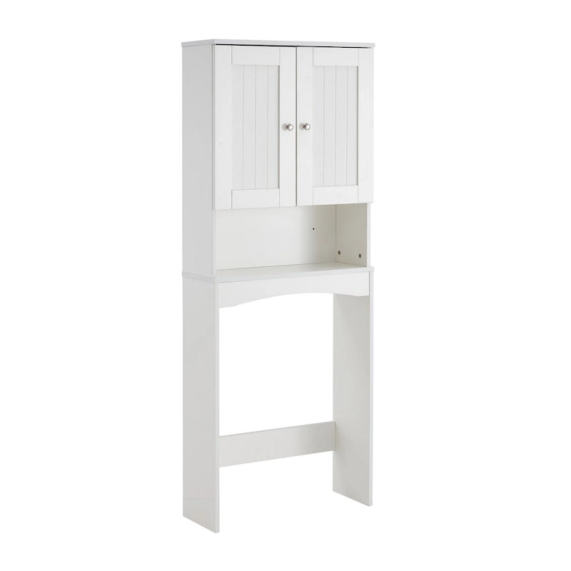 Home Bathroom Shelf Over-The-Toilet, Bathroom SpaceSaver, Bathroom Storage Cabinet Organizer,White