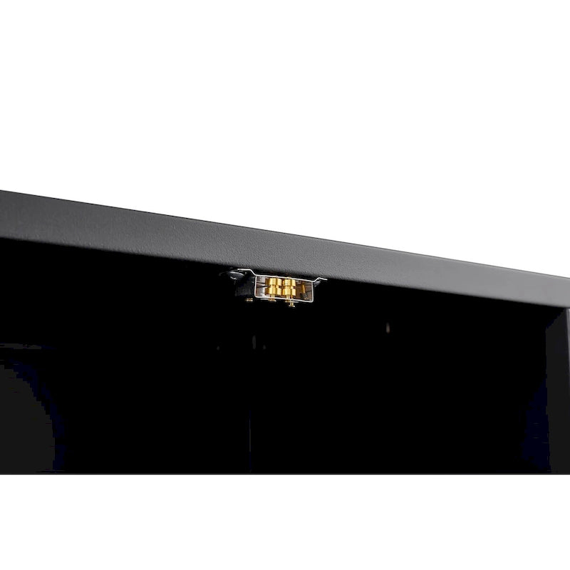Mobilier de bureau, meuble pour photocopieur noir à 2 portes, support en acier mobile pour photocopieur, caisson pour imprimante